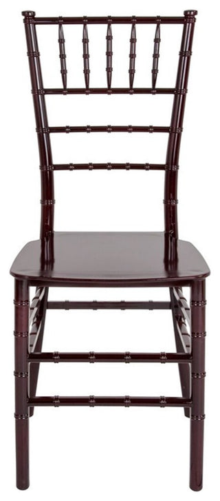 Hercules Series Mahogany Resin Stacking Chiavari Chair