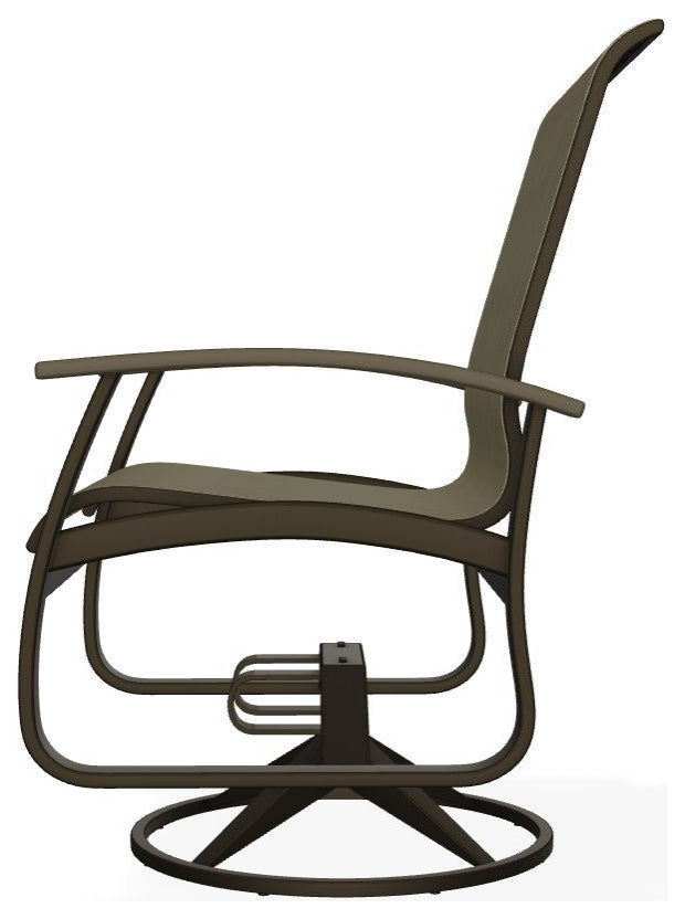Belle Isle Sling Outdoor Swivel Rocker, Mavi/Beachwood