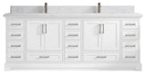 Fenway 84 Double Sink Bath Vanity in White 1.5" Empira Quartz