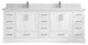 Fenway 84 Double Sink Bath Vanity in White 1.5" Empira Quartz