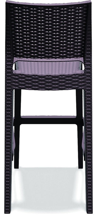 Jamaica Resin Wickerlook Bar Stool Brown