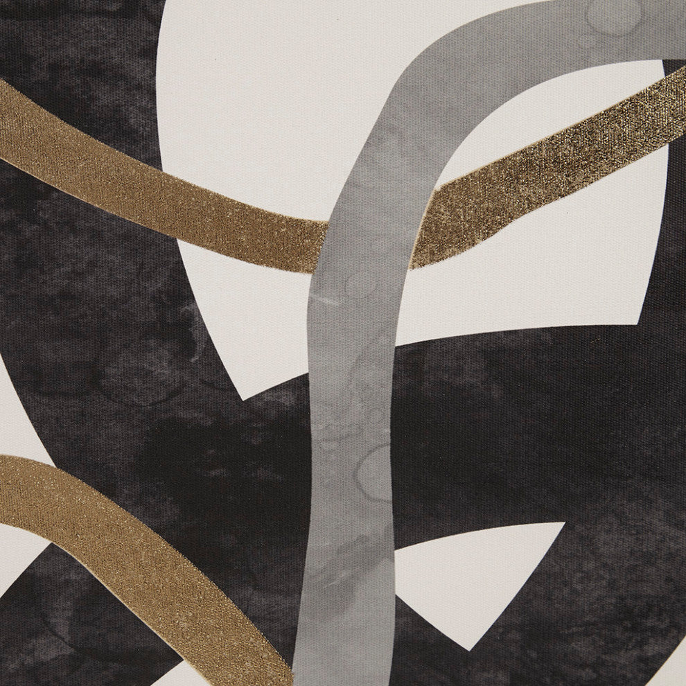 Madison Park Moving Midas Gold Foil Abstract 2-piece Framed Canvas Wall Art Set