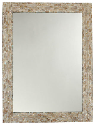 Chloe'S Reflection Seashell Finish Rectangular Framed Wall Mirror 32" Height