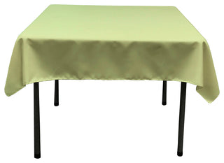 LA Linen Polyester Poplin Square Tablecloth, 52"x52", Sage