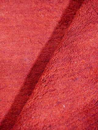 Hand Knotted Loom Silk Mix Area Rug Solid Light Red