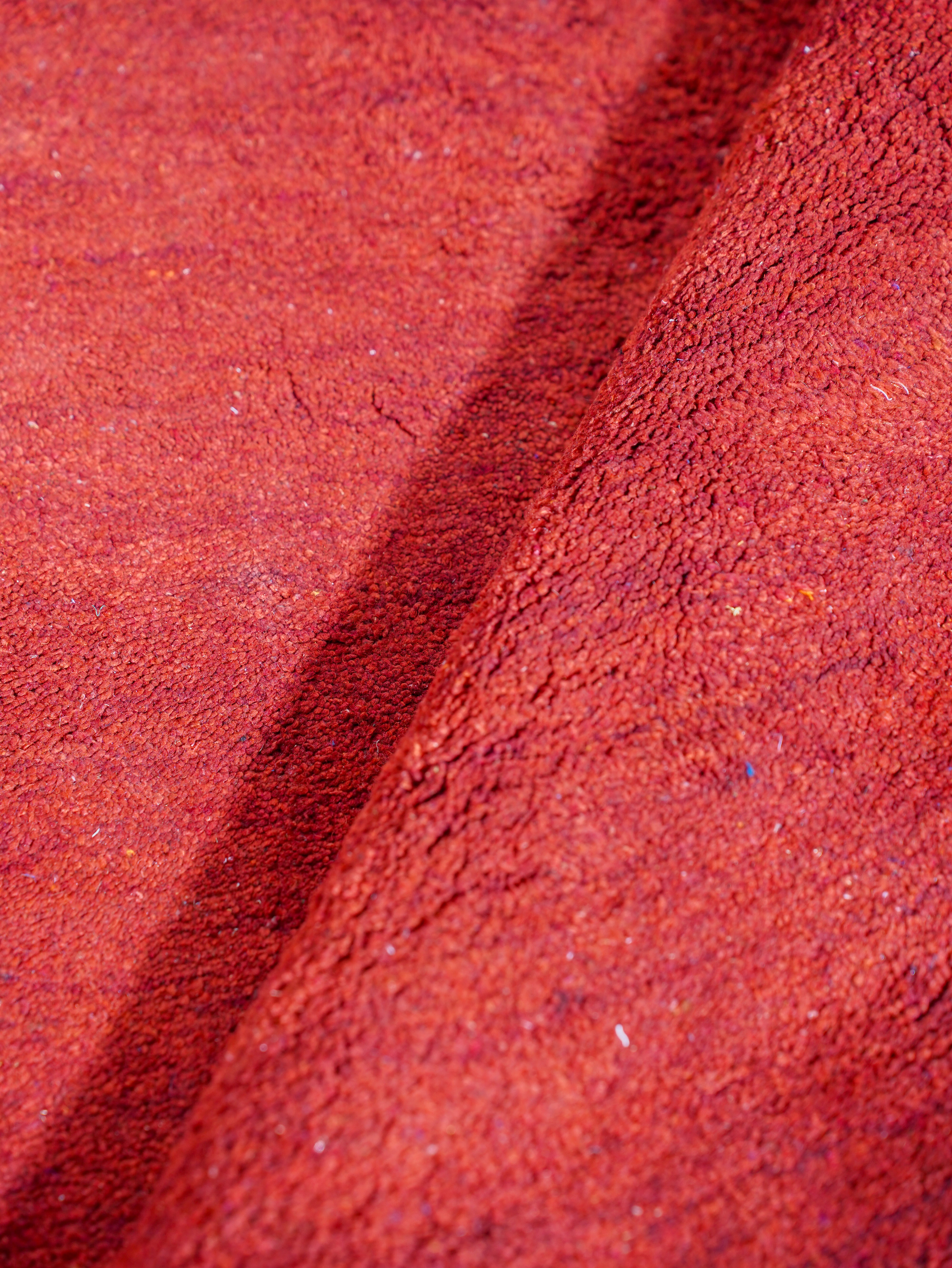 Hand Knotted Loom Silk Mix Area Rug Solid Light Red