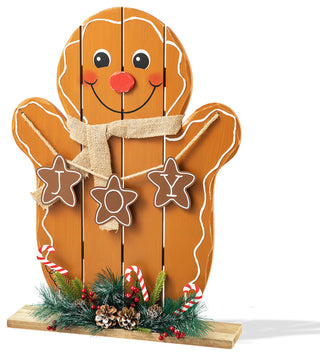 24"H Wood Gingerbread Man Porch Decor