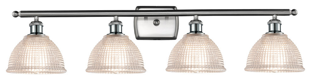 Arietta 3-Light Bath Vanity-Light, Brushed Satin Nickel, Clear