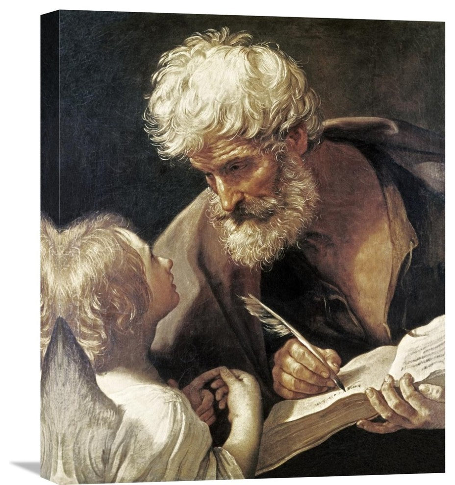 "Saint Matthew" Stretched Canvas Giclee by Guido Reni, 18"x22"