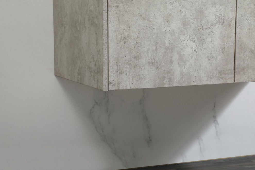 Phoebe Single Bathroom Vanity, Concrete Gray, 36", Without Backsplash