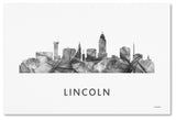 Marlene Watson 'Lincoln Nebraska Skyline' Canvas Art, 47x30