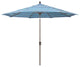 11' Champagne Auto-Tilt Crank Lift Aluminum Umbrella, Sunbrella, Dolce Mango