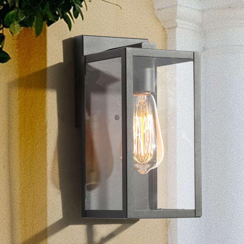 LALUZ Black Modern Classic Outdoor Wall Lamp