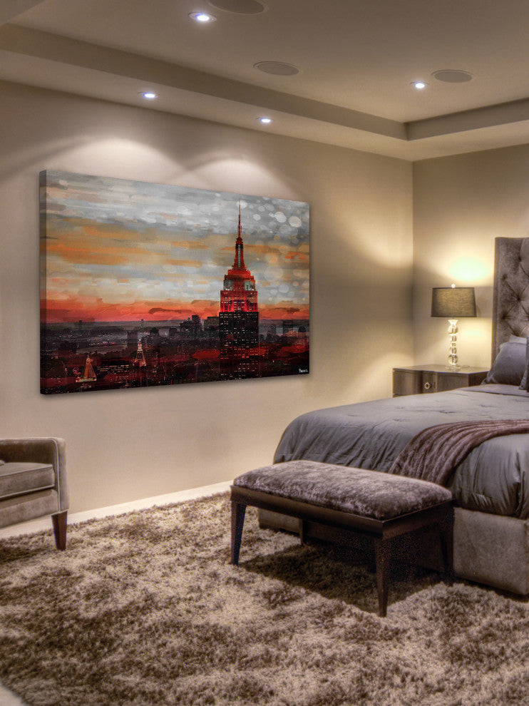 "Red Hot NYC" Print on Canvas, 36"x24"