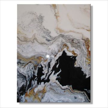 Modern Contemporary Fine Art "Tributary" Resin Coated Limited Edition 48"x36" E