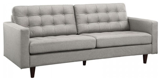Modern Light Gray Empress Upholstered Sofa