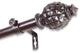 Nova 1" Curtain Rod, Mahogany, 160-240"