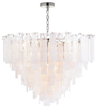 Glacier Chandelier Large, Polished Nickel