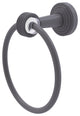Pacific Beach Towel Ring with Groovy Accents, Matte Gray