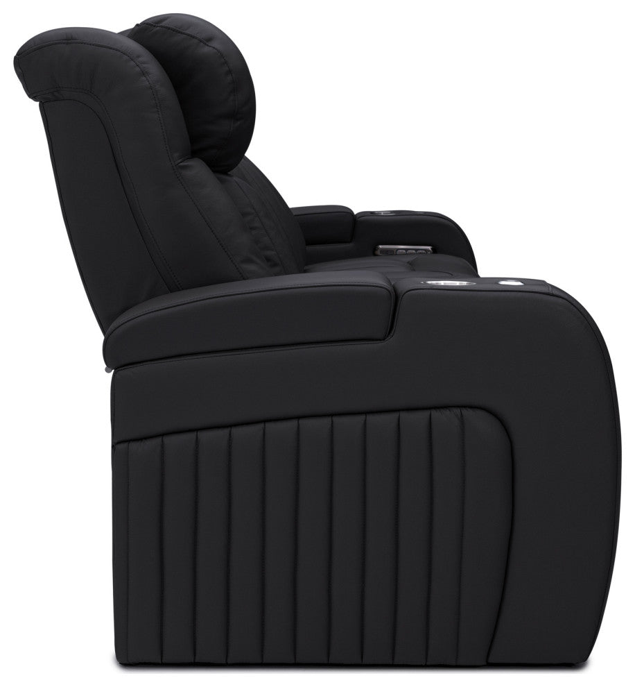 Seatcraft Cavalry Home Theater Seating, Black, Loveseat