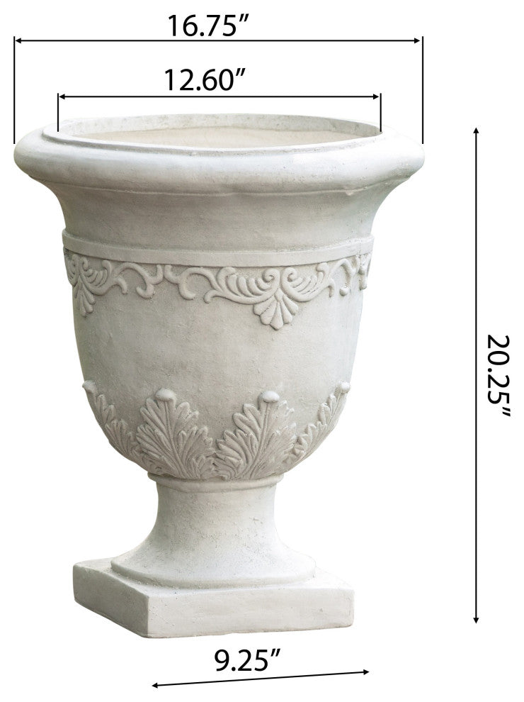 GDF Studio Floriana 20" Ancient Roman Design Urn Planter