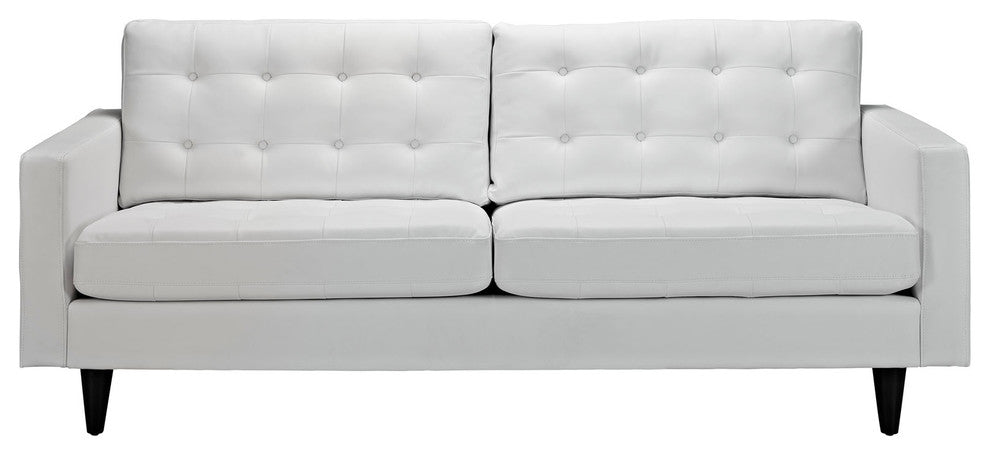 Modern Contemporary Living Room Leather Sofa White