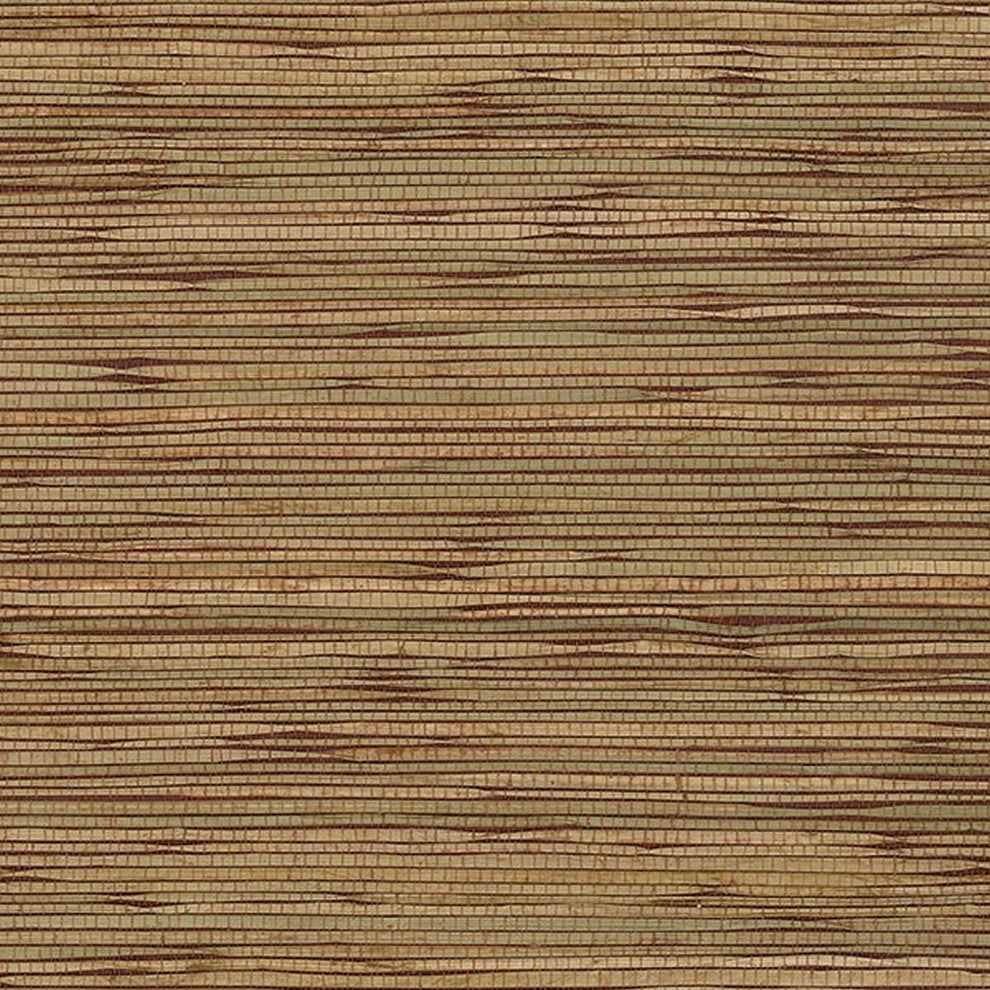 Decorator, Grasscloth Texture Wallpaper Brown Roll