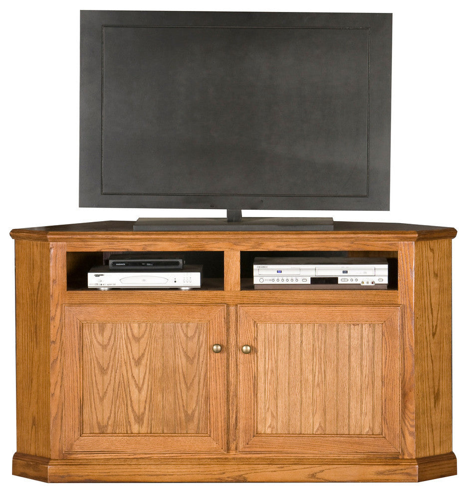 Eagle Furniture 56" Corner Entertainment Console, Lite Oak