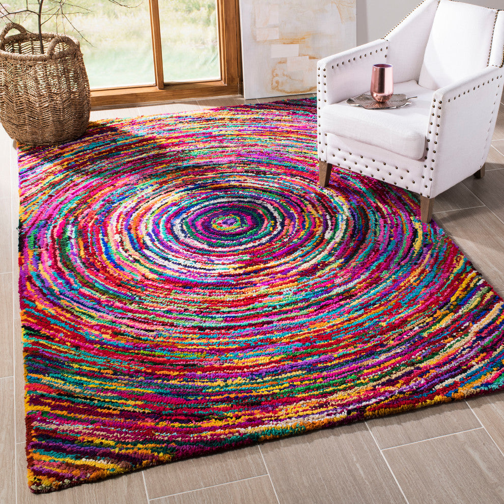 Safavieh Nantucket Collection NAN315 Rug, Multi, 5' X 8'
