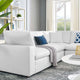 Sectional Sofa Set, Faux Vegan Leather, White, Modern, Living Lounge Hospitality