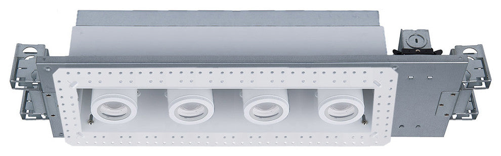 Silo LED Multiple Four-Light IC-Rated Airtight Housing, Light and 3500K, White