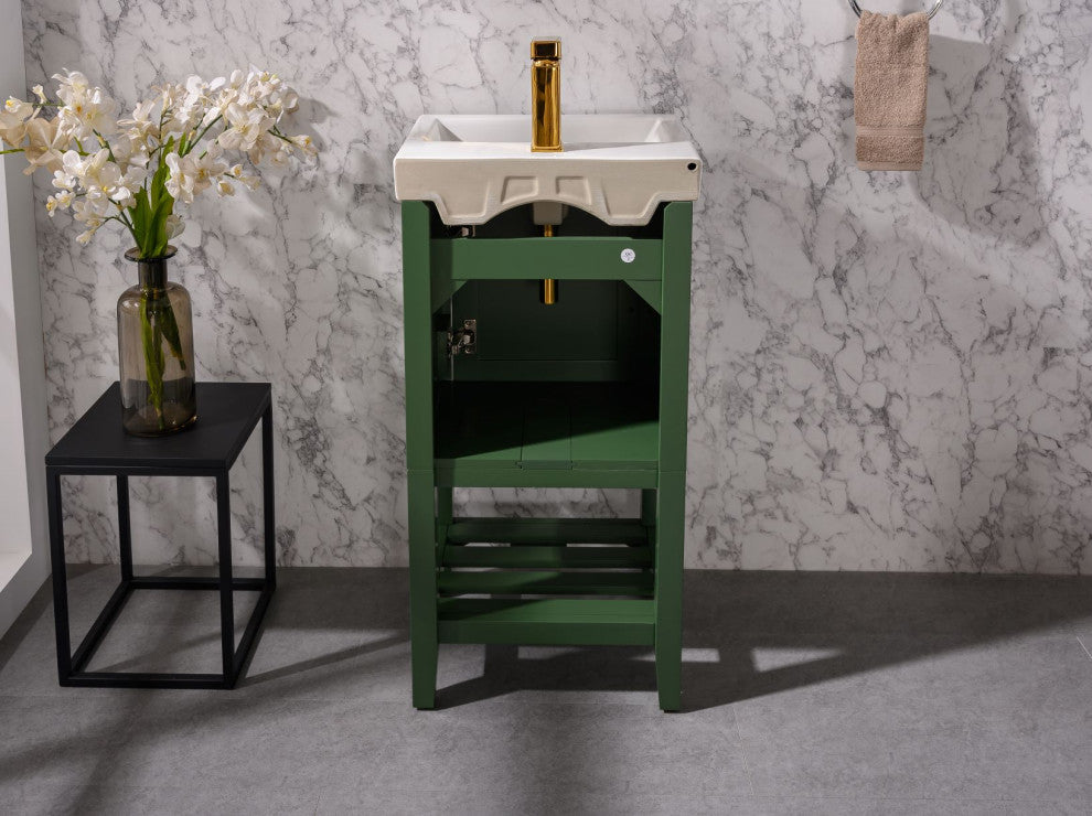 18" Vogue Green Sink Vanity