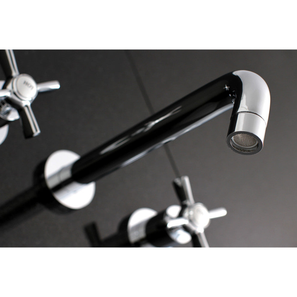 Kingston Brass 2-Handle Wall Mount Roman Tub Faucet, Polished Chrome