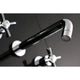 Kingston Brass 2-Handle Wall Mount Roman Tub Faucet, Polished Chrome