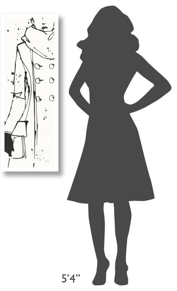 "Fashion Strokes VII" Digital Paper Print by Anne Tavoletti, 14"x38"