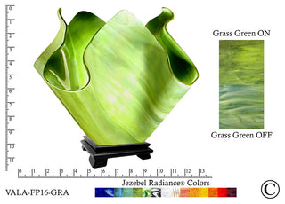Jezebel Radiance Large Flame Vase Lamp, Grass Green