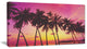 "Row of Beautiful Palms Under Magenta Sky" Wall Art Landscape, 1 Panel, 60"x28"