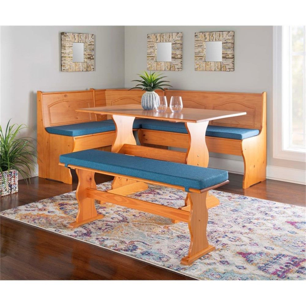 Linon Polyester Cushion Set for Chelsea Nook in Blue (Nook NOT Included)