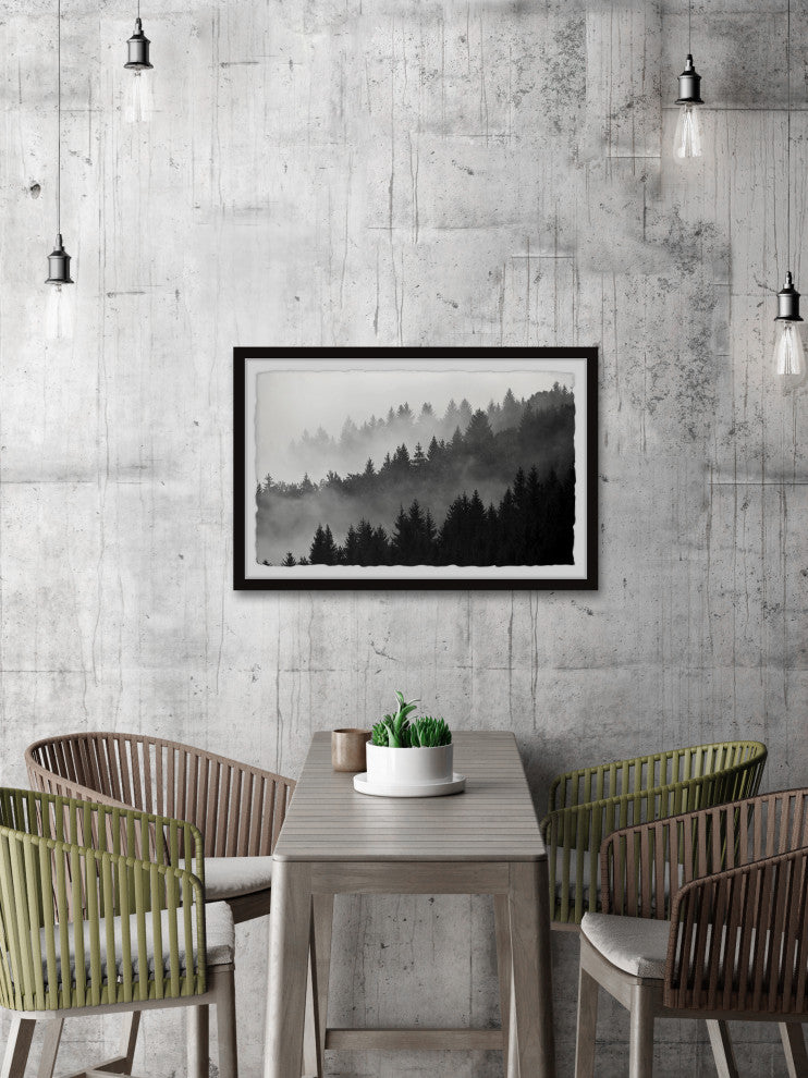 "Foggy Dawn" Framed Painting Print, 30x20