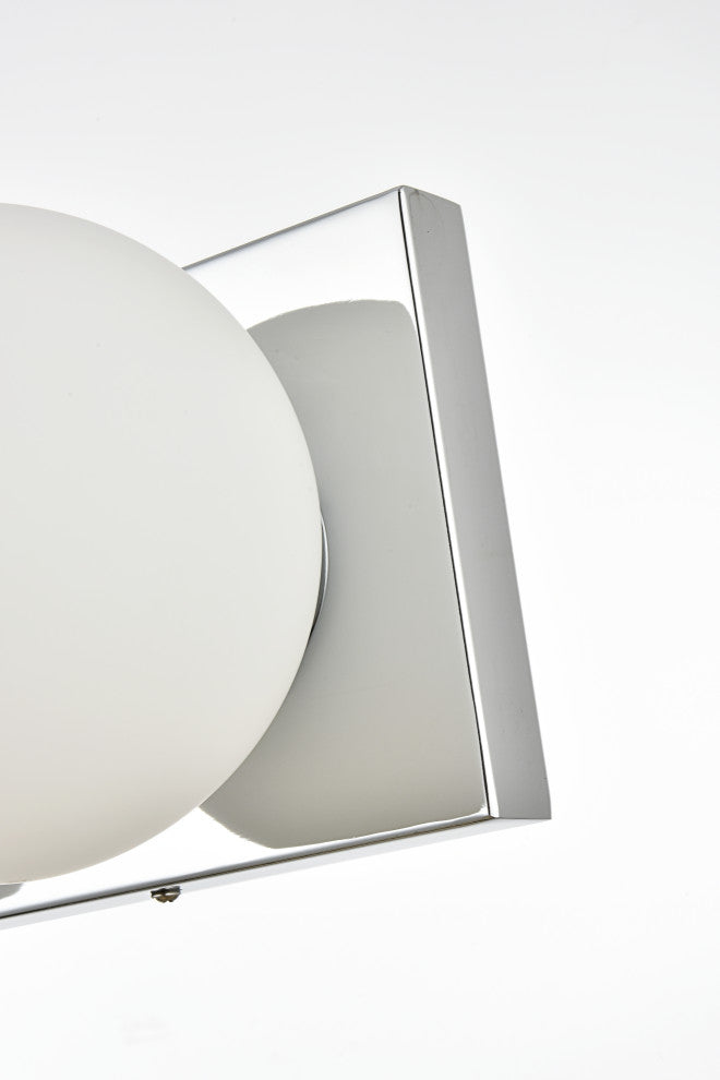 3 Light Chrome And Frosted White Bath Sconce