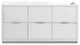 Valencia Free Standing Double Sink Bathroom Cabinet, Glossy White, 48"
