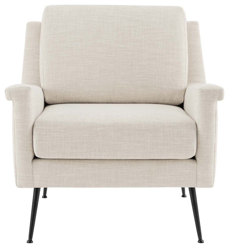 Armchair Accent Chair, Fabric, Black Beige, Modern, Living Lounge Hospitality