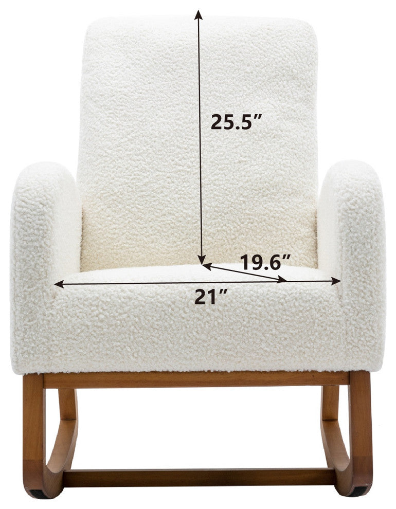 Gewnee Recliner Armchair with Wood Legs and Side Pocket