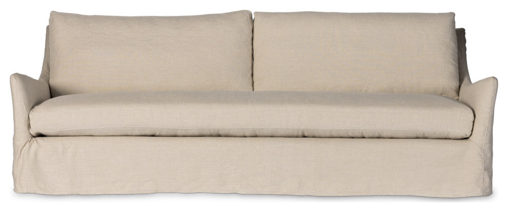 Monette Slipcover Sofa-94"-Natural