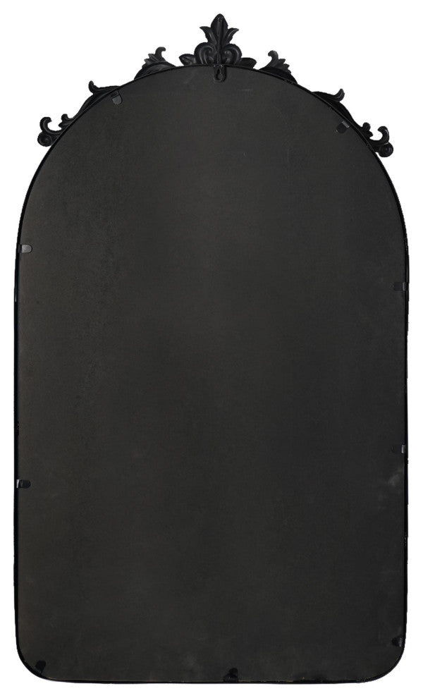 Head West Arch Black Ornate Metal Accent Wall Mirror