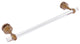 Pacific Grove 18" Shower Door Towel Bar with Twisted Accents, Brushed Bronze