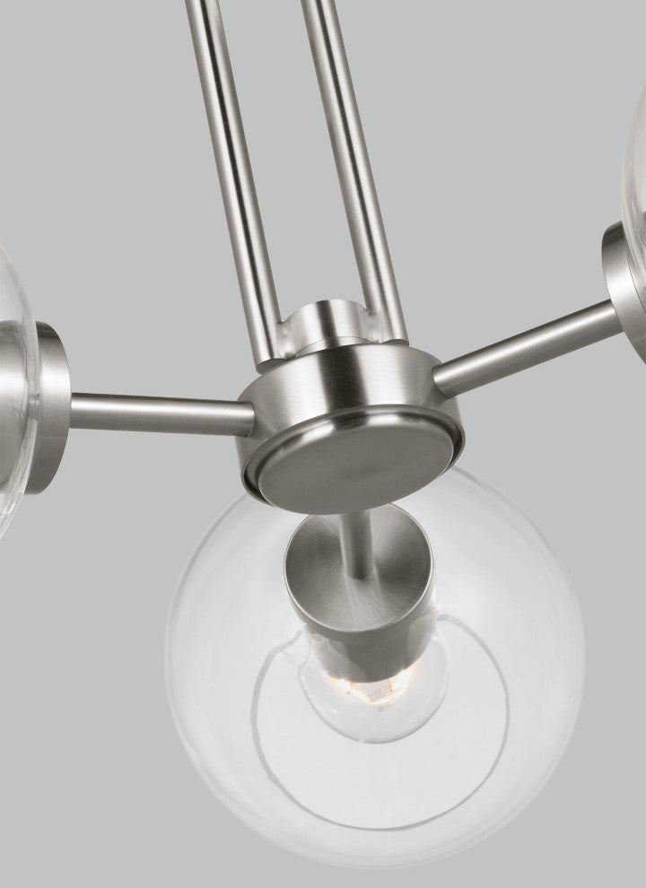 Codyn Three Light Semi-Flush Convertible Pendant, Brushed Nickel