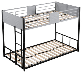 Gewnee Metal Twin over Twin Bunk Bed with Vent Board