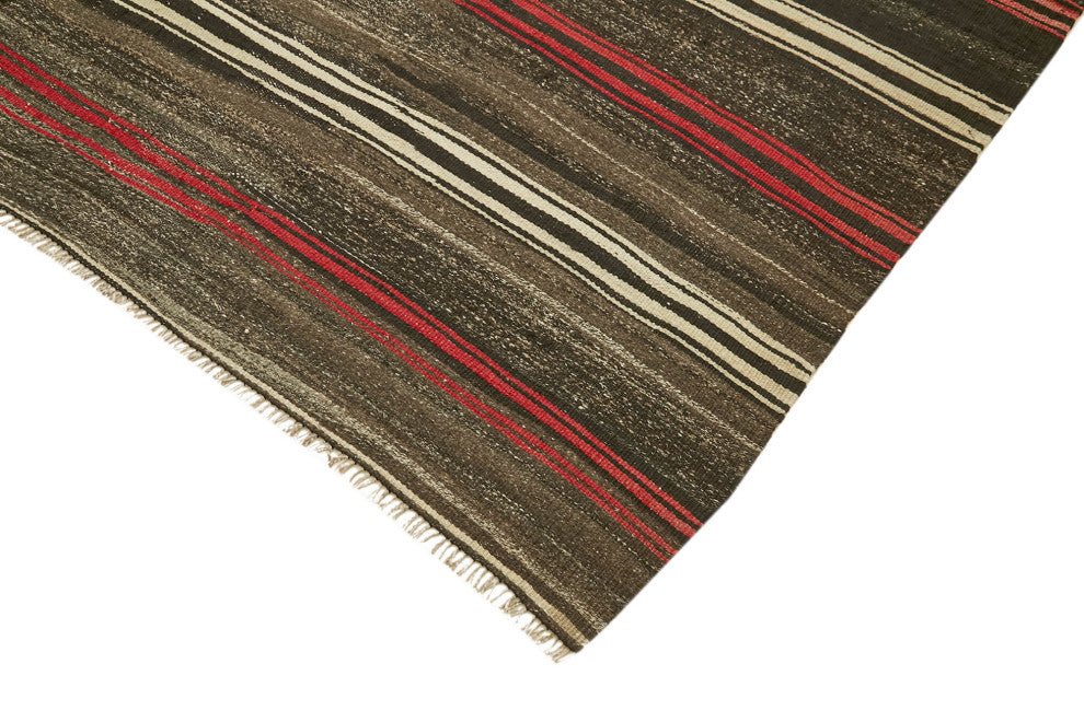 Rug N Carpet - Handmade Turkish 7' 9'' x 12' 5'' Vintage Goat Hair Kilim Rug