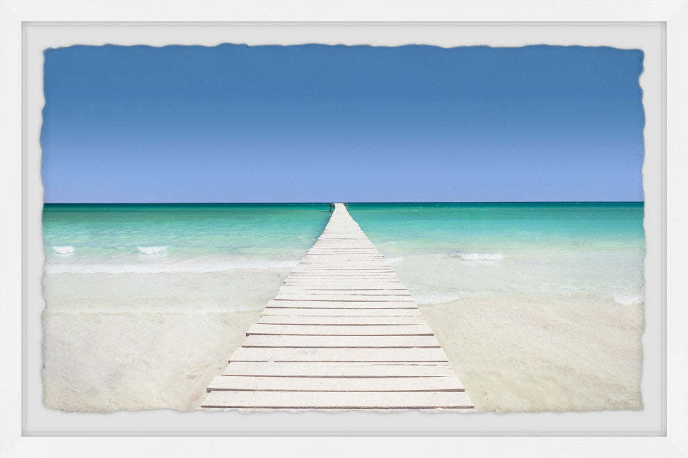 "Smell the Ocean Breeze" Framed Painting Print, 30x20